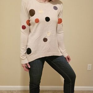 Parkhurst Cream Polka Dot Sweatshirt
